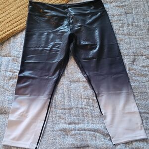 Zyia Active Black Metallic Ombre Light & Tight Leggings High Rise